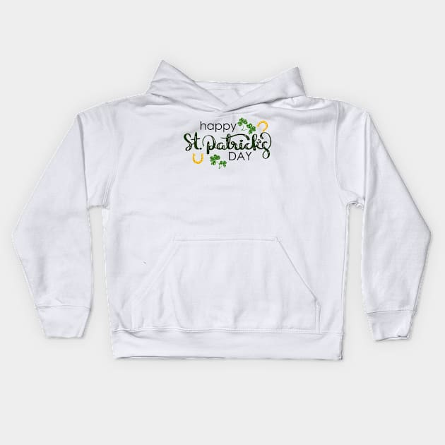 Happy st patrick day Kids Hoodie by houssem